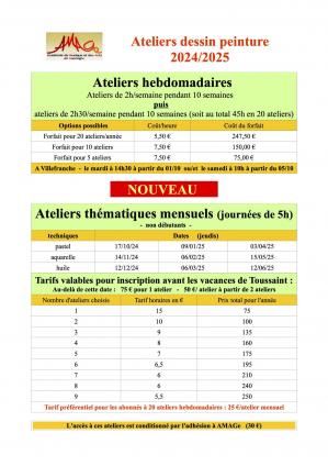 Proposition ateliers 24 25